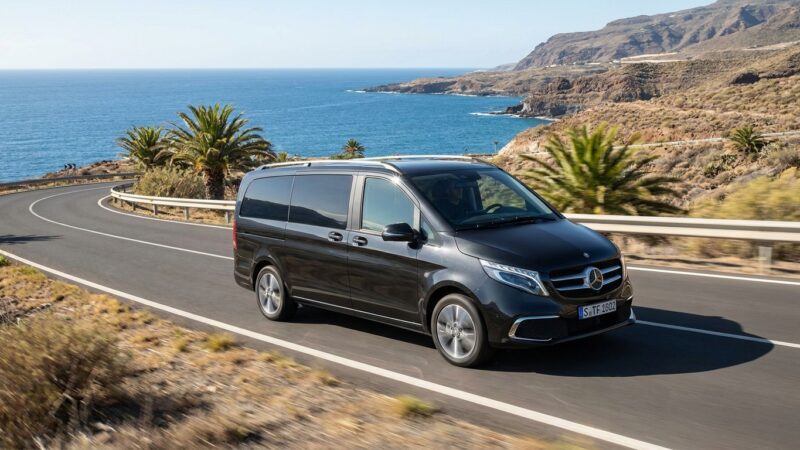 Mercedes-Benz V-Class Körrecension på Teneriffa
