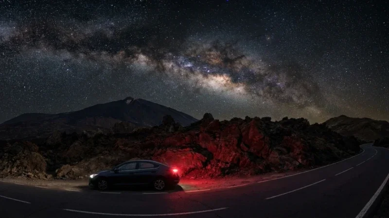 Stjärnskådning på Tenerife: Köra uppför Teide på natten